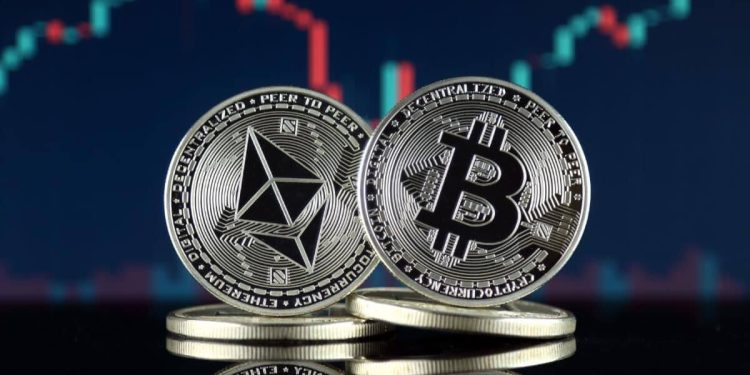 Bitcoin and Ethereum: Bitcoin slips slowly below $35000