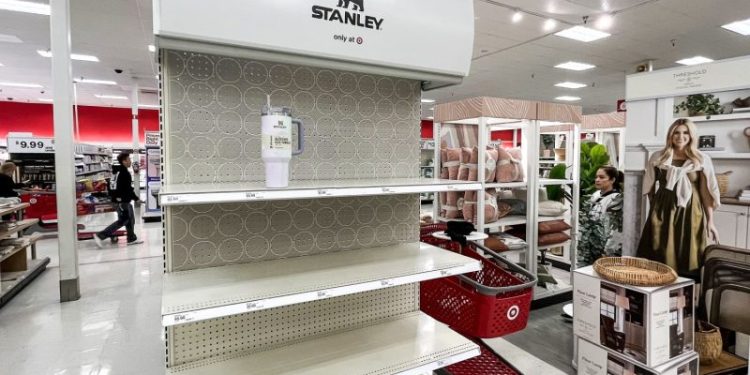 Listings for Stanley tumblers are still attracting dozens of bids on eBay for hundreds of dollars