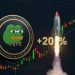 PEPE za posledný týždeň vzrástol o 20 %. Pozornosť však púta tento AI Pepe meme coin