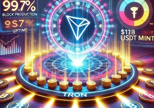 TRON Block Production Hits 99.7% as $1B USDT Mint Boosts Network Activity