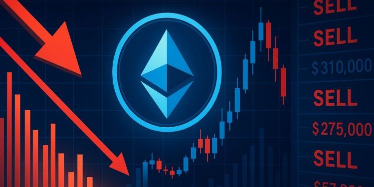 Ethereum Taker Sell Volume Hits $335M In Just 2 Minutes: Panic Or Profit-Taking?