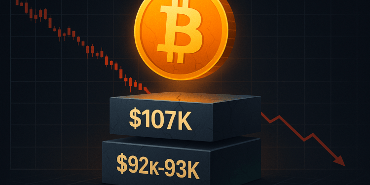 Bitcoin Keeps Slipping Down: Is $107,000 The Next Support?