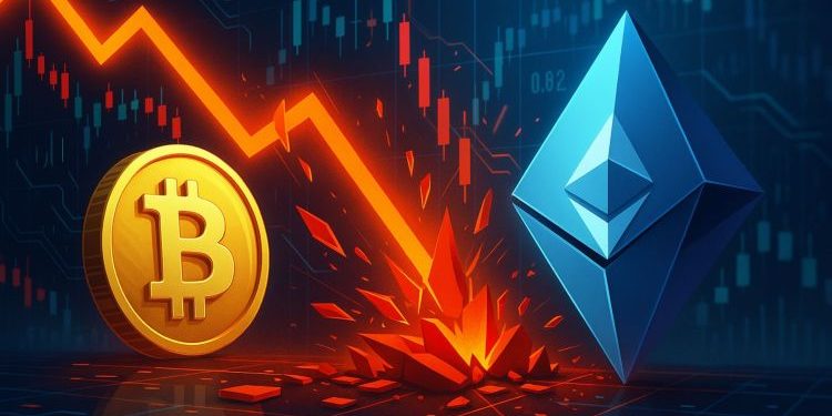 Crypto Leverage Whipeout: $600M+ In BTC & ETH Longs Liquidated