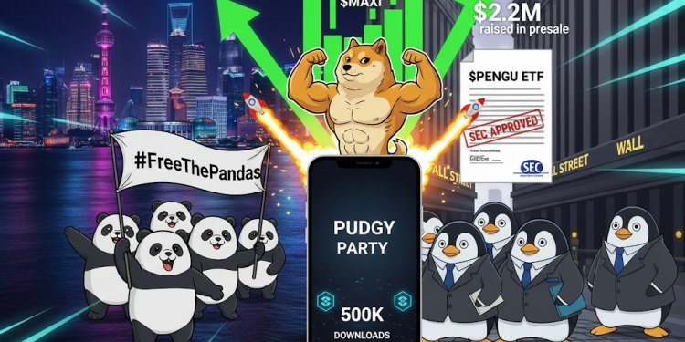 Viral Meme Coin Pudgy Pandas Sparks Maxi Doge Presale to Soar Beyond $2M