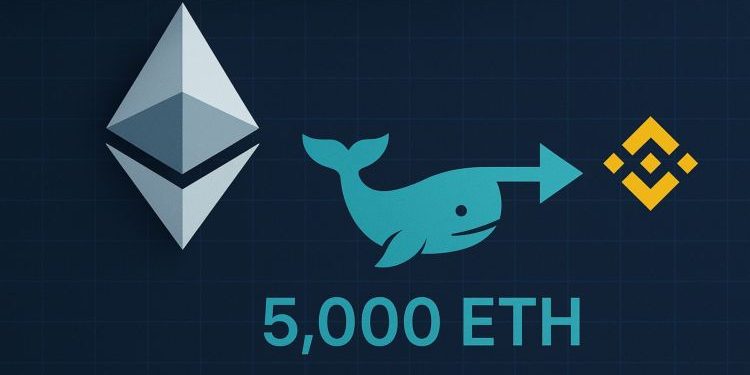 Massive Ethereum Distribution Continues: Whale Sends Another 5,000 ETH To Binance