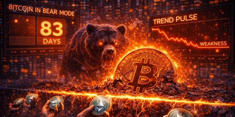 Bitcoin Stuck In Bear Mode For 83 Days: Trend Pulse Confirms Structural Weakness