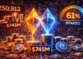 Bitmine Stakes Additional 250,912 Ethereum Worth $745M – 61% Is Now Staked