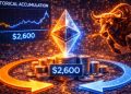 Ethereum Trades At A Historical Accumulation Level: Can Bulls Hold $2,600