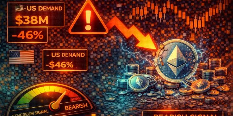 Bearish Signal Emerges For Ethereum As US Spot Demand Fades
