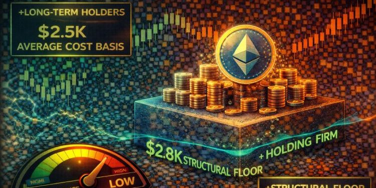 Ethereum Long-Term Cost Basis Holds Firm: Structural Floor Forms Near $2.8K