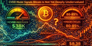 CVDD Model Signals Bitcoin Is Not Yet Deeply Undervalued: Drawdown Lags Historical Cycles