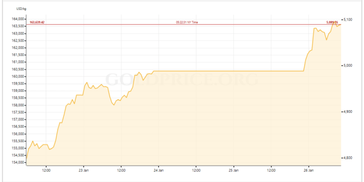 Gold Hits Record $5K While Bitcoin Struggles To Keep Pace