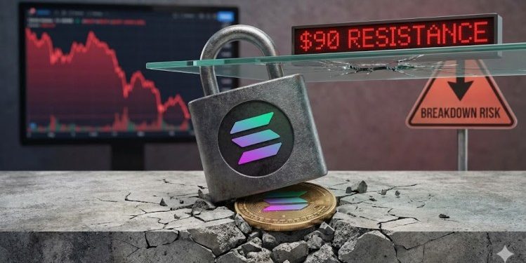 Solana (SOL) Trades Heavy Below $90 As Breakdown Risk Grows