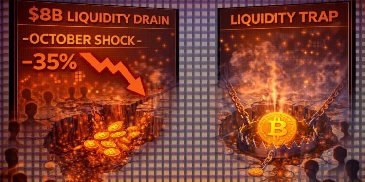 Engine Stalled: How The $8 Billion ‘October Shock’ Left Bitcoin’s Spot Market In A Liquidity Trap