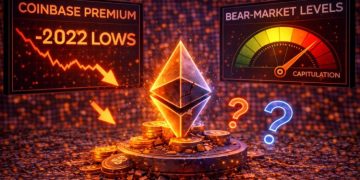 Ethereum Coinbase Premium Drops To 2022 Bear-Market Levels: Capitulation Or Further Downside?