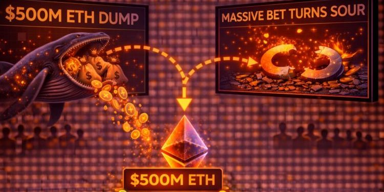 Hyperunit Whale Dumps $500M In Ethereum As Massive Crypto Bet Turns Sour