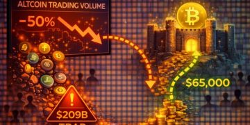 The Altcoin Exodus: Trading Volumes Halve As Capital Flees To Bitcoin $65,000 Fortress