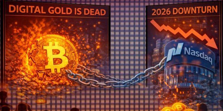 Digital Gold Is Dead: The Institutional Architecture Binding Bitcoin To The Nasdaq In The 2026 Downturn