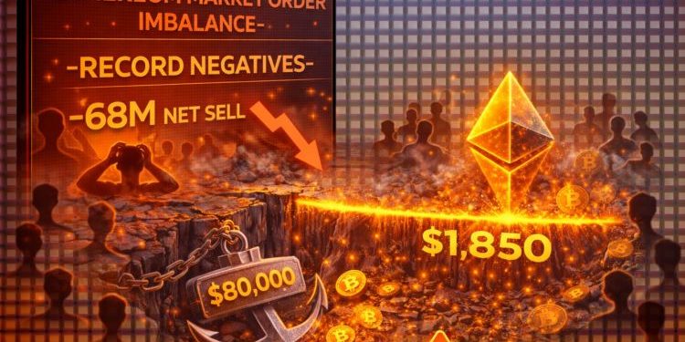 Ethereum’s Market Order Imbalance Hits Record Negatives: $1,850 Is Now The Line In The Sand